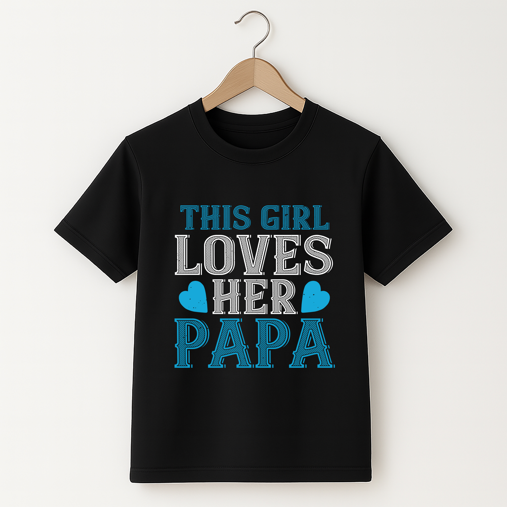This Girl Loves Her Papa T-Shirt – Father’s Day Gift with Heart Design