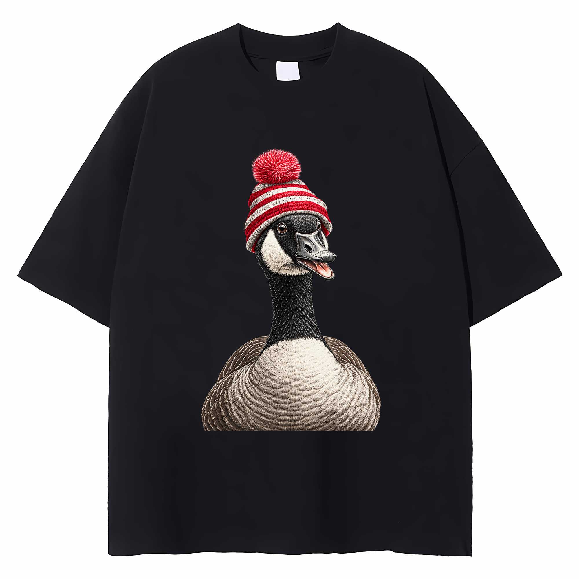 Goose Christmas T-shirt Funny Holiday Animal Graphic Tee Nature Lover Gift