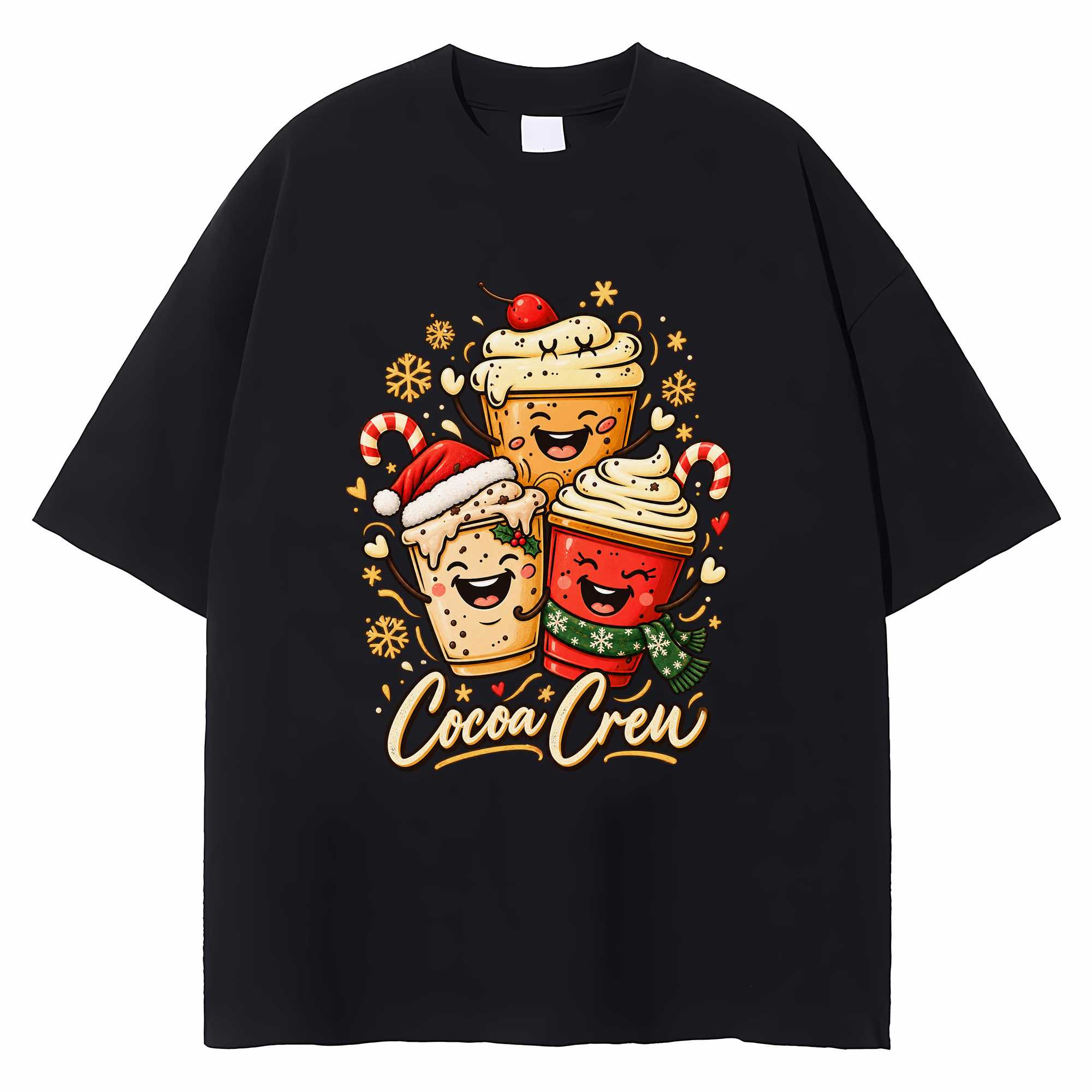Hot Cocoa Christmas T-shirt Winter Holiday Drink Graphic Tee Gift