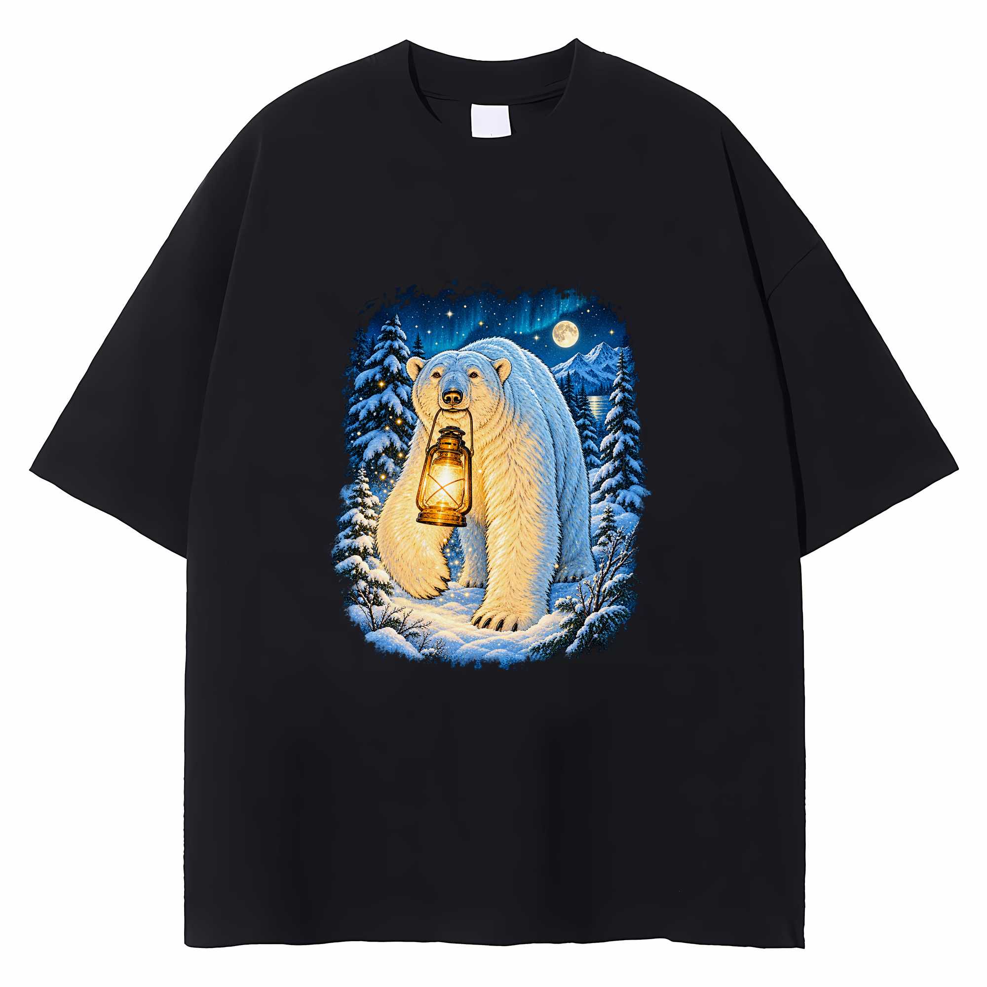 Polar Bear Winter Christmas T-shirt Arctic Wildlife Graphic Tee Nature Lover Gift